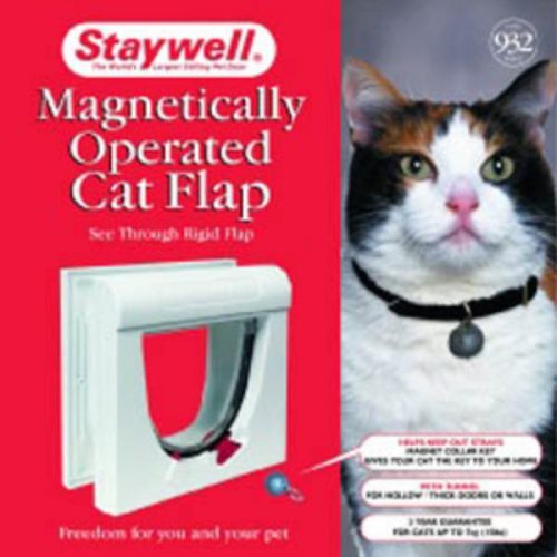Staywell Magnetically Operated 932 Catflap Wht
