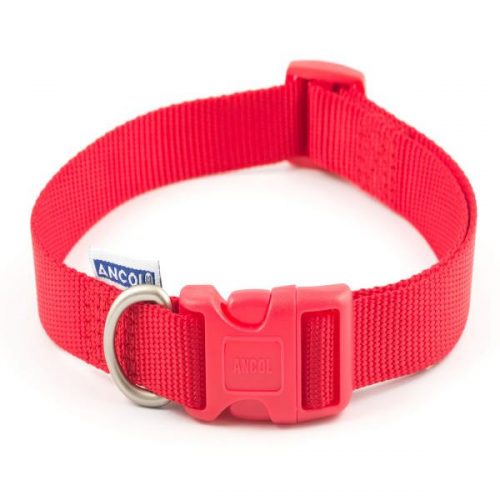 Ancol Nylon Adjustable Collar Red 30-50cm